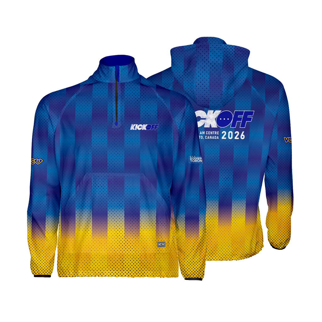 Dodgeball Toronto Kick Off Grid Blue Windbreaker