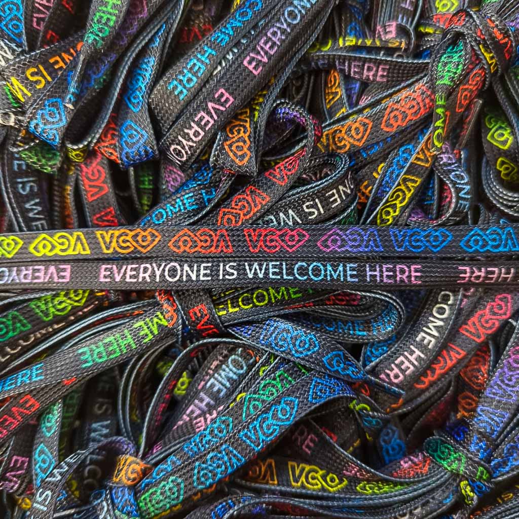 Everyone is Welcome Here Cleat Laces