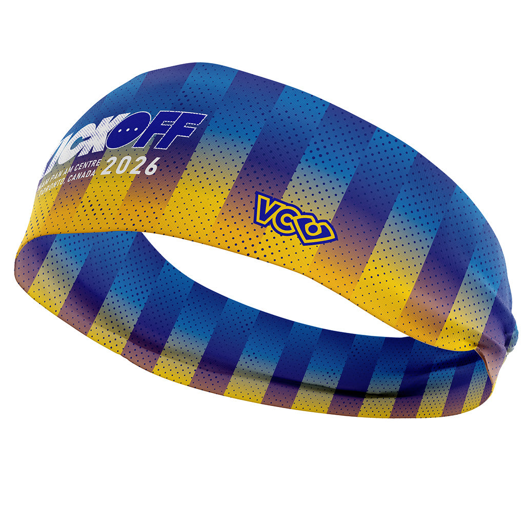 Dodgeball Toronto Kick Off Grid Blue Cinch Headband